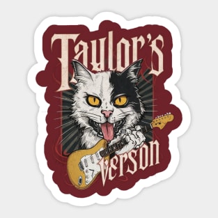 death metal taylors cat version Sticker